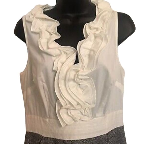 LOFT off white colorblock sleeveless dress - Picture 2 of 6